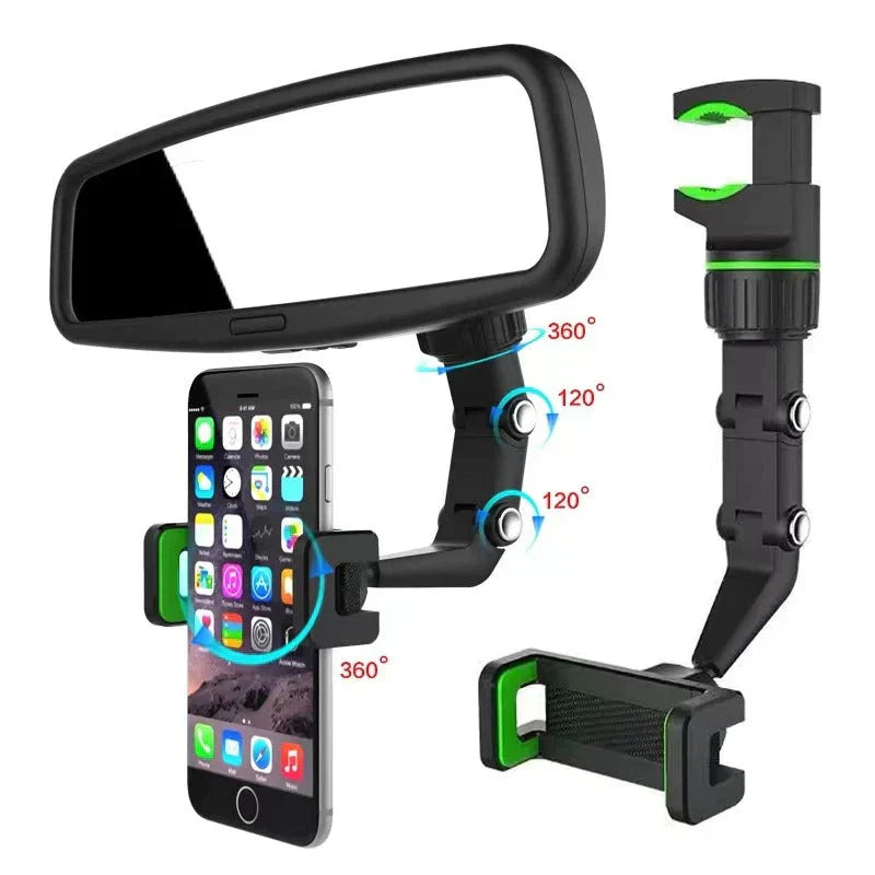 MULTIFUNCTIONAL REARVIEW MIRROR MOBILE PHONE HOLDER